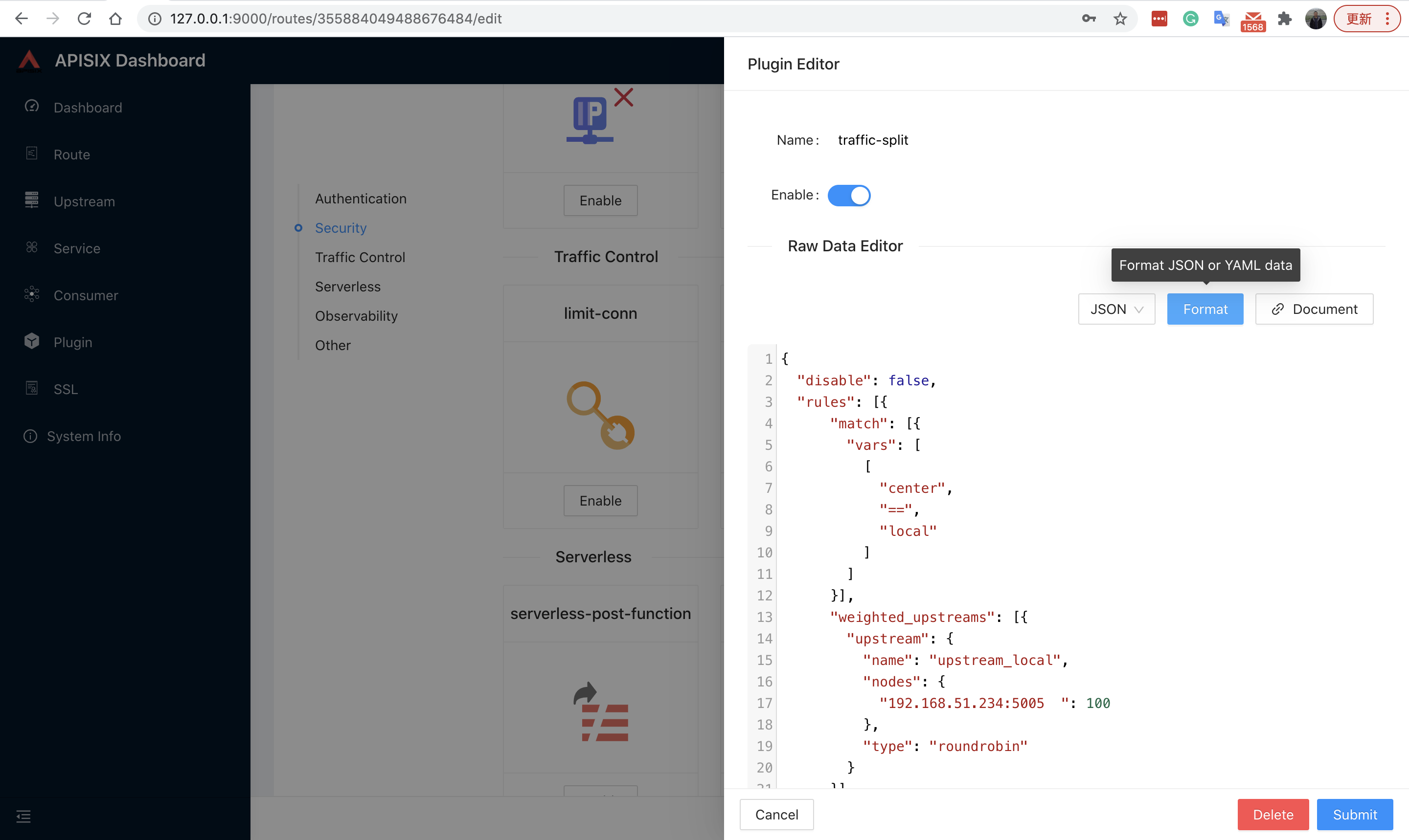 apisix-dashboard-route-traffic-split-2